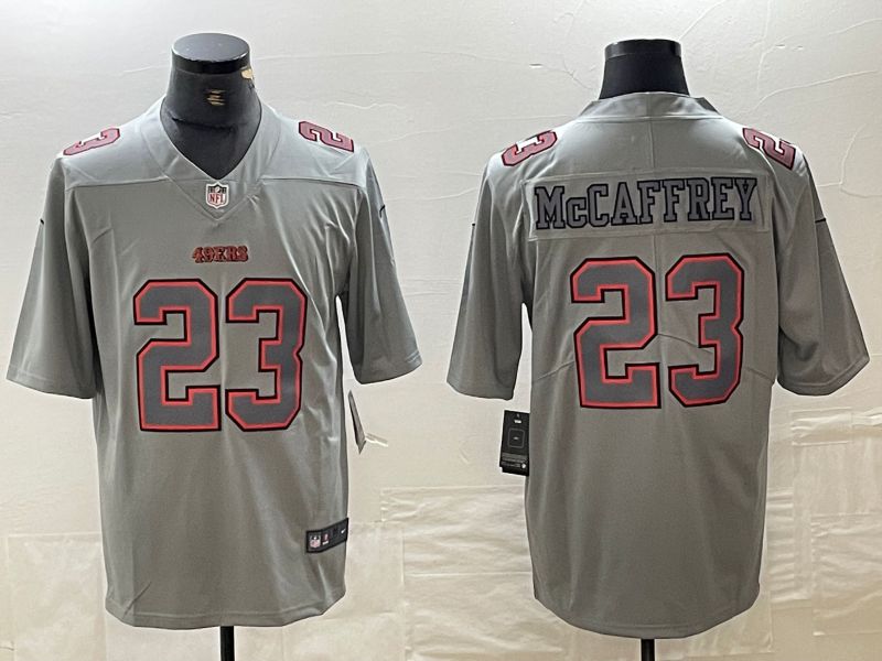 Men San Francisco 49ers #23 Mccaffrey Grey 2024 Nike Vapor Untouchable Limited NFL Jerseys->->NFL Jersey